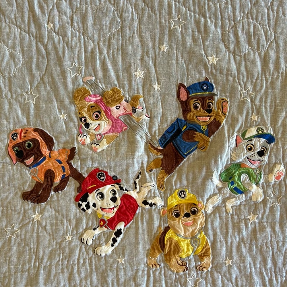 Pottery Barn Kids Paw Patrol Toddler Bed Quilt